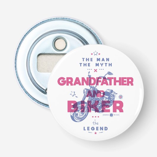 Grootvader en fietser het man de mythe van de lege button flesopener (Voorkant)
