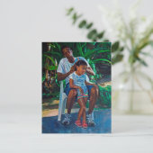 Grootvader en kind 2010 briefkaart (Staand voorkant)