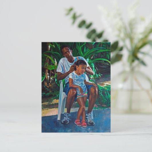 Grootvader en kind 2010 briefkaart (Staand voorkant)