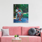 Grootvader en kind 2010 canvas afdruk (Insitu (Woonkamer))