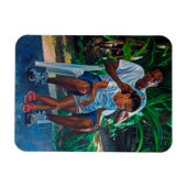 Grootvader en kind 2010 magneet (Horizontaal)