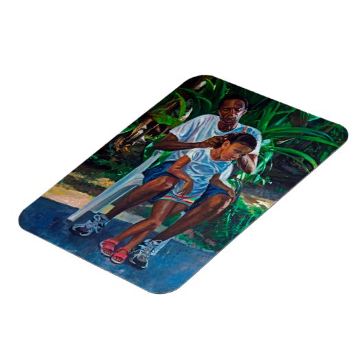 Grootvader en kind 2010 magneet (Linkerzijde)