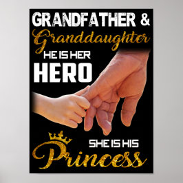 Grootvader en kleindochter poster