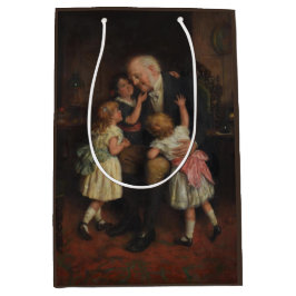 Grootvader en kleindochters (door Joseph Clark) Medium Cadeauzakje