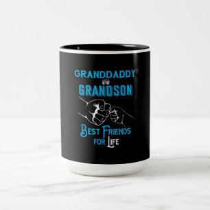 Grootvader en kleinzoon Beste vrienden voor het le Tweekleurige Koffiemok