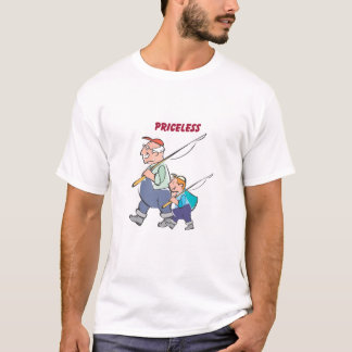 grootvader en kleinzoon_visserij t-shirt