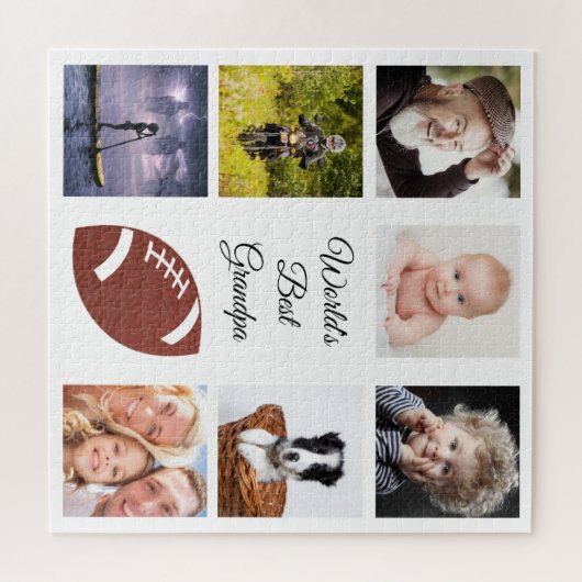 Grootvader Foto collage beste opa wit Legpuzzel (Horizontaal)