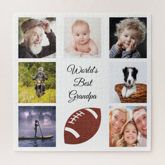 Grootvader Foto collage beste opa wit Legpuzzel (Verticaal)