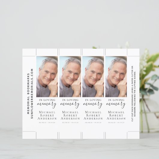 Grootvader Foto Memorial Bladwijzer (Staand voorkant)