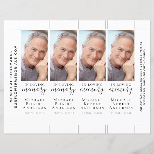 Grootvader Foto Memorial Bladwijzer (Voorkant)