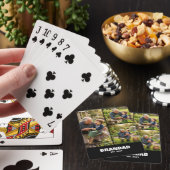 Grootvader fotoherinneringen gevestigd cadeau pokerkaarten (Insitu)