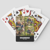 Grootvader fotoherinneringen gevestigd cadeau pokerkaarten (Achterkant)