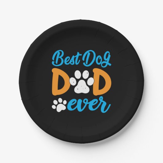 Grootvader Gift | Beste hond-pap ooit Papieren Bordje (Voorkant)