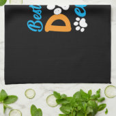 Grootvader Gift | Beste hond-pap ooit Theedoek (Gevouwen)