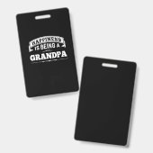 Grootvader Gift | Geluk is een opa Badge (Voor- en achterkant)