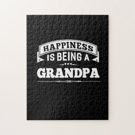 Grootvader Gift | Geluk is een opa Legpuzzel (Verticaal)