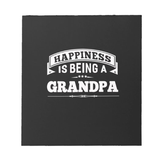 Grootvader Gift | Geluk is een opa Notitieblok (Voorkant)