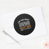Grootvader Gift | Ik ben de beste stap Ronde Sticker (Envelop)