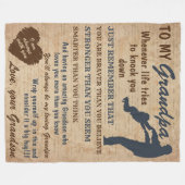 Grootvader Gift van Grandson Retro Grandpa Fleece Deken (Voorkant (Horizontaal))