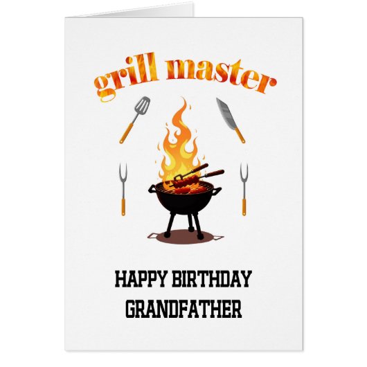 Grootvader Grill Master Verjaardag (Voorkant)