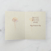 Grootvader Grootouders Dag Bruin Wildbloemen Kaart (Binnen)