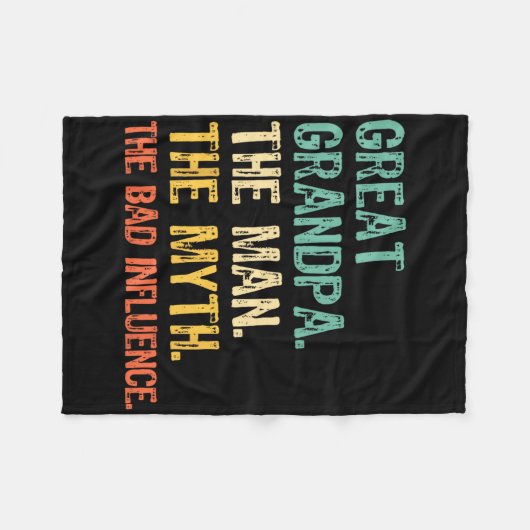 Grootvader Het Man De mythe D Beïnvloedt Funny R Fleece Deken (Voorkant (Horizontaal))