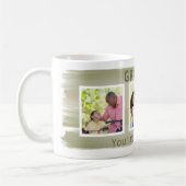 Grootvader Je bent de beste - 3 Foto Khaki Stripe Koffiemok (Links)