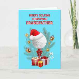 Grootvader Kerstmis Golfball Feestdagen Kaart