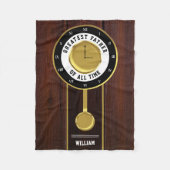 Grootvader klok Grootste Vader aller tijden Fleece Deken (Voorkant)