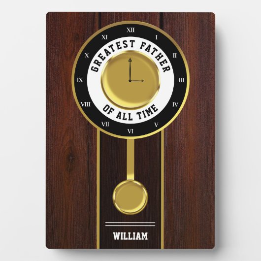 Grootvader klok Grootste Vader aller tijden Fotoplaat (voorkant)