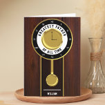Grootvader klok Grootste Vader Vaderdag Bedankkaart<br><div class="desc">Retro grootvader klok Vaderdag kaart voor elke vader. Personaliseer het met je eigen boodschap.</div>