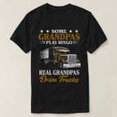 Grootvader Mannen Vrachtwagenchauffeur Echt Grandp T-shirt (Design voorkant)