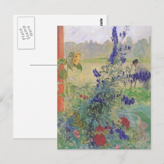 Grootvader met bloemen 1909 briefkaart (Voorkant / Achterkant)