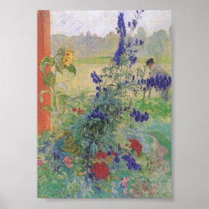 Grootvader met bloemen 1909 poster