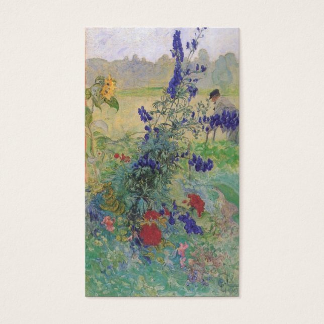 Grootvader met bloemen 1909 visitekaartjes (Voorkant)