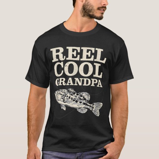 Grootvader met hengelsport is echt cool t-shirt (Voorkant)