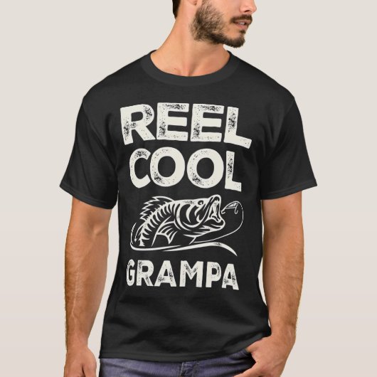 Grootvader met vissen leuk grapje t-shirt (Voorkant)