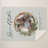 Grootvader moderne, elegante olifantenfoto sherpa deken (Voorkant (horizontaal))