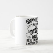 grootvader motorfiets grappige lama cadeaus grappi koffiemok (Voorkant links)