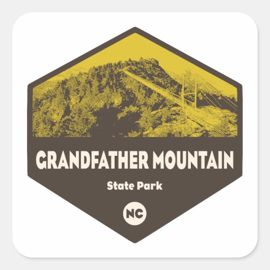 Grootvader Mountain State Park North Carolina Vierkante Sticker (Voorkant)