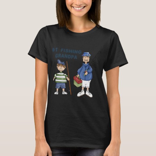 Grootvader Nummer #1 Visser T-shirt (Voorkant)