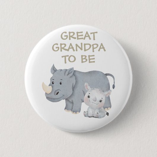 Grootvader om Baby shower Button Wild One te zijn (Voorkant)