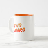 Grootvader Opa Naam Twee Suikers Koffie Mok (Voorkant links)