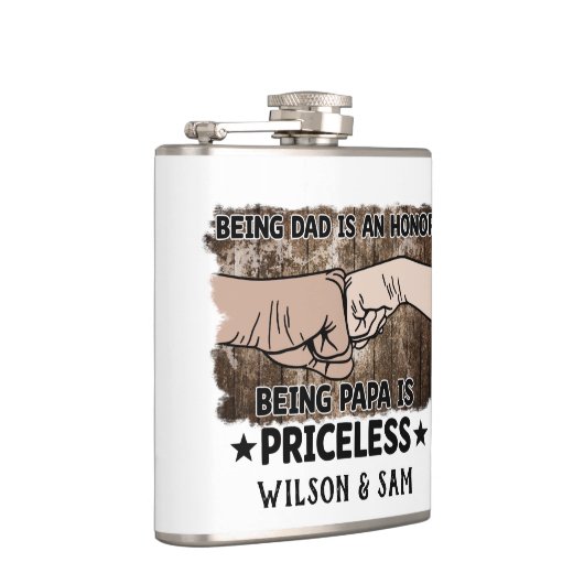 grootvader | Papa is zonder prijs | Vader Heupfles (Rechts)