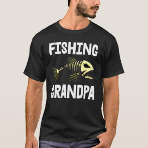 Grootvader skelet visgraat T-shirt vissen Scherpe