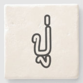 Grootvader Thai (vaderlijk) - ปู่ / Pu Stenen Onderzetter (Voorkant)