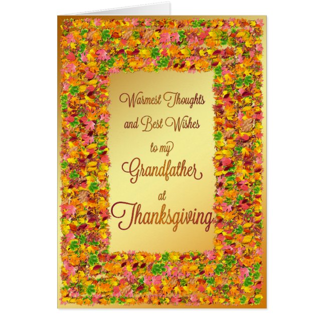 Grootvader Thanksgiving, valbladeren (Voorkant)