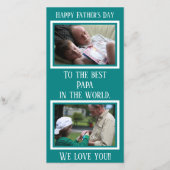 grootvader | VADERDAG | Aangepaste Blauwgroen foto (Voorkant)