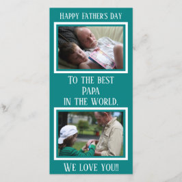 grootvader | VADERDAG | Aangepaste Blauwgroen foto