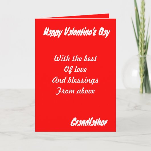 Grootvader Valentijnsdag wenskaarten Feestdagen Kaart (Voorkant)